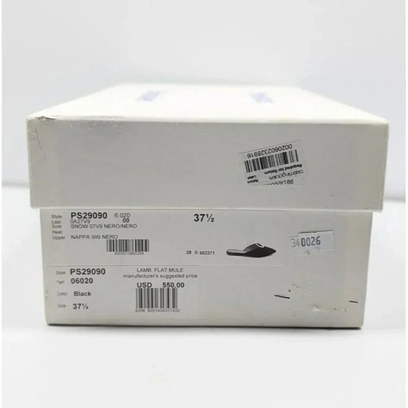 Proenza Schouler Women's Black Circle Ring Point Mules Slide Size 37.5 MSRP $550 - Picture 9 of 9